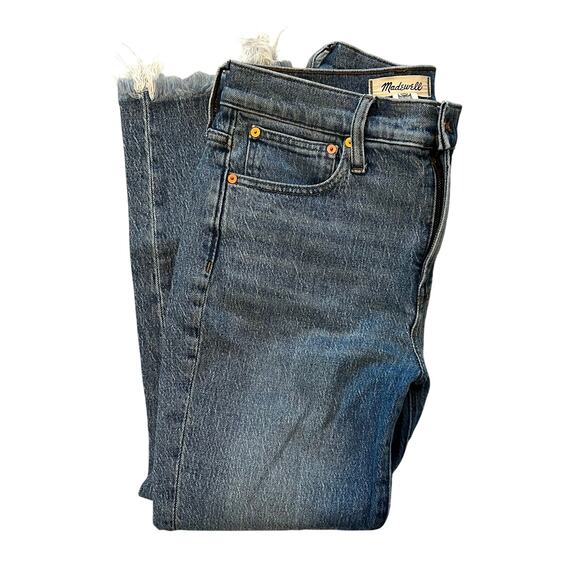 Madewell Perfect Vintage Jean Raw Hem High Waist 26 Petite Casual - Picture 1 of 7